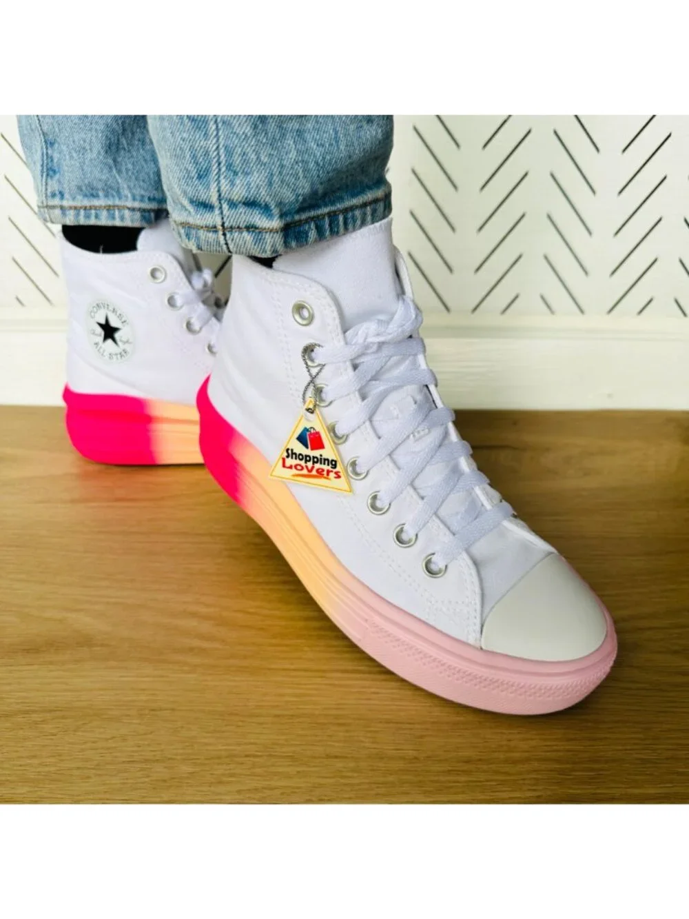 Converse Chuck Taylor Move Platform Ombre Sz 5.5 Big Kids Shoes Sneakers A07372C
